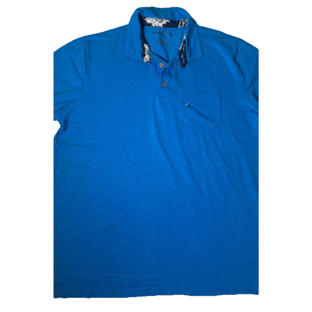 Tailor Vintage Connecticut POLO SHIRT Brilliant Blue Large